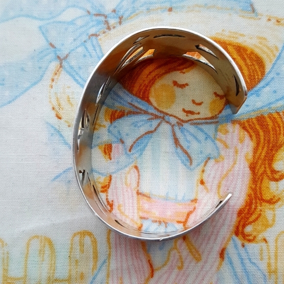 🌙14k & Sterling Cuff Vintage Estate Bracelet - Picture 8 of 11